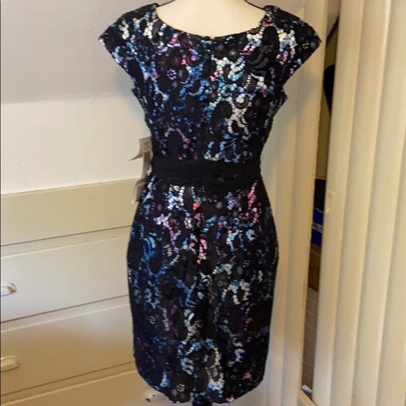Gorgeous cocktail dress with lace overlay.  SZ 6P - Picture 2 of 8